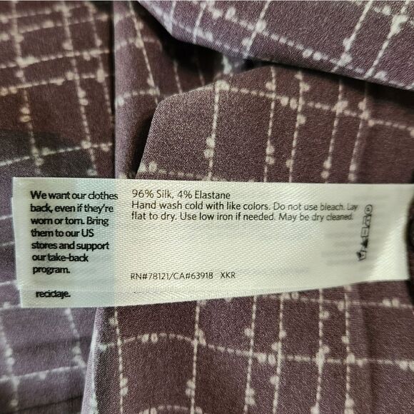 Eileen Fisher Bracelet Sleeve Silk Top Size Small - Picture 6 of 6